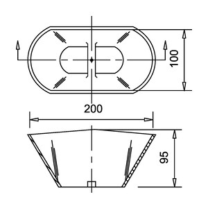 Frost Bolt on funnel - Nickel Bronze - Oval