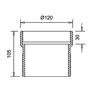 Frost Extension cast iron 40-95mm NPSM4