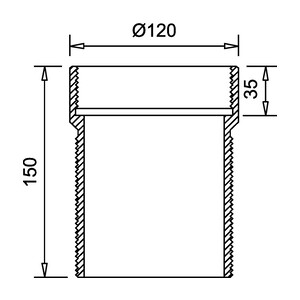 Frost Extension cast iron 95-140mm NPSM4