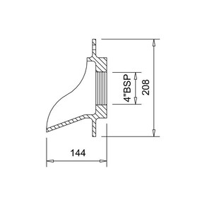 Frost Downspout Nozzle horizontal outlet BSP4