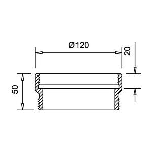 Frost Extension cast iron 20-40mm NPSM4