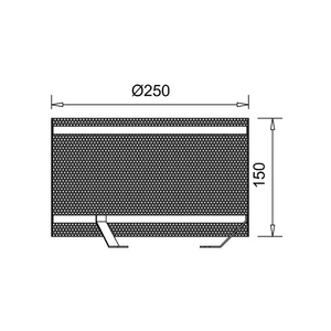 Frost Gravel guard stainless steel 150mm high