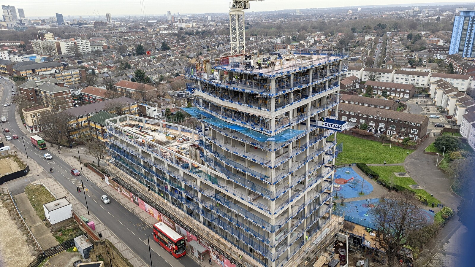 Plaistow Hub during construction - Getjar Frost Case Study