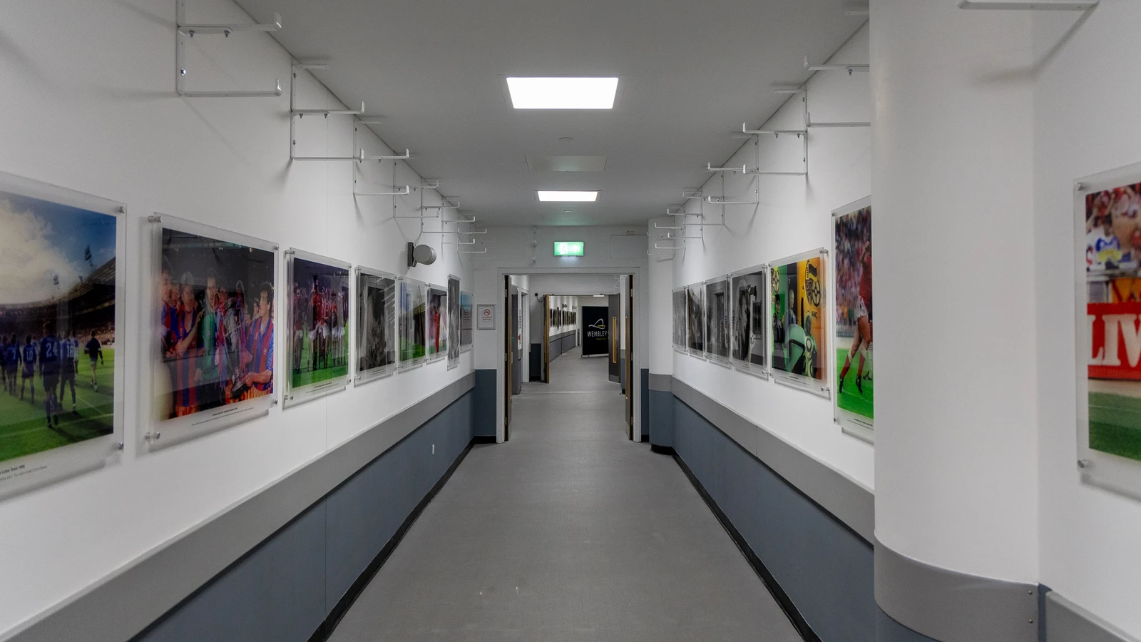 Wembley Stadium photo-lined corridor