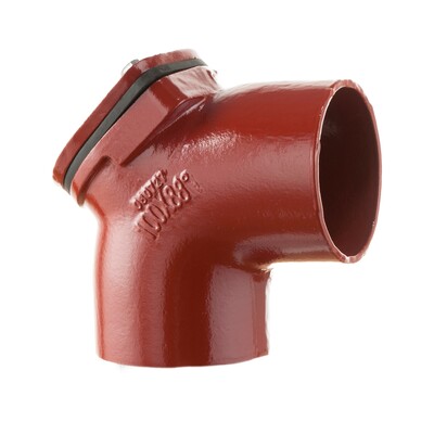 100mm Halifax HS Short Rad Access Bend 88deg; Red