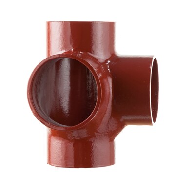 100x100mm Halifax HS Short Tail Corner Branch 88deg; Red