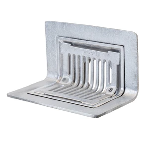Frost Aluminium Parapet assembly, 90 deg grate, medium sump body 2-way outlet 6" BSP